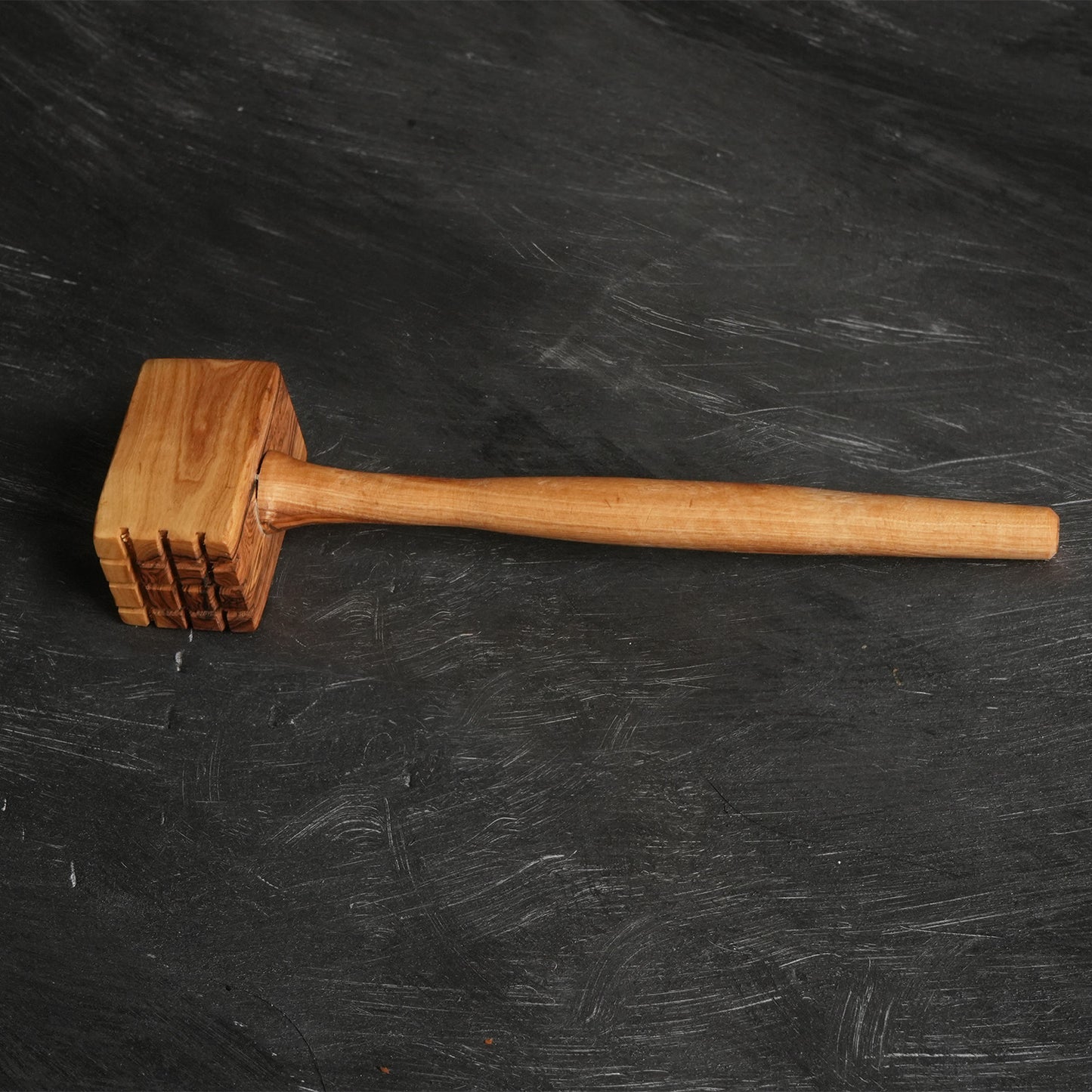 Handcrafted Olive Wood Tenderizer Hammer