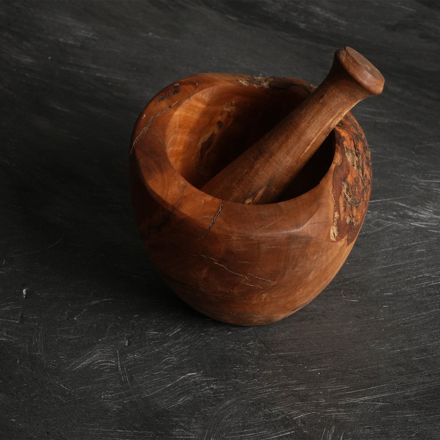 Handcrafted Olive Wood Mortar and Pestle