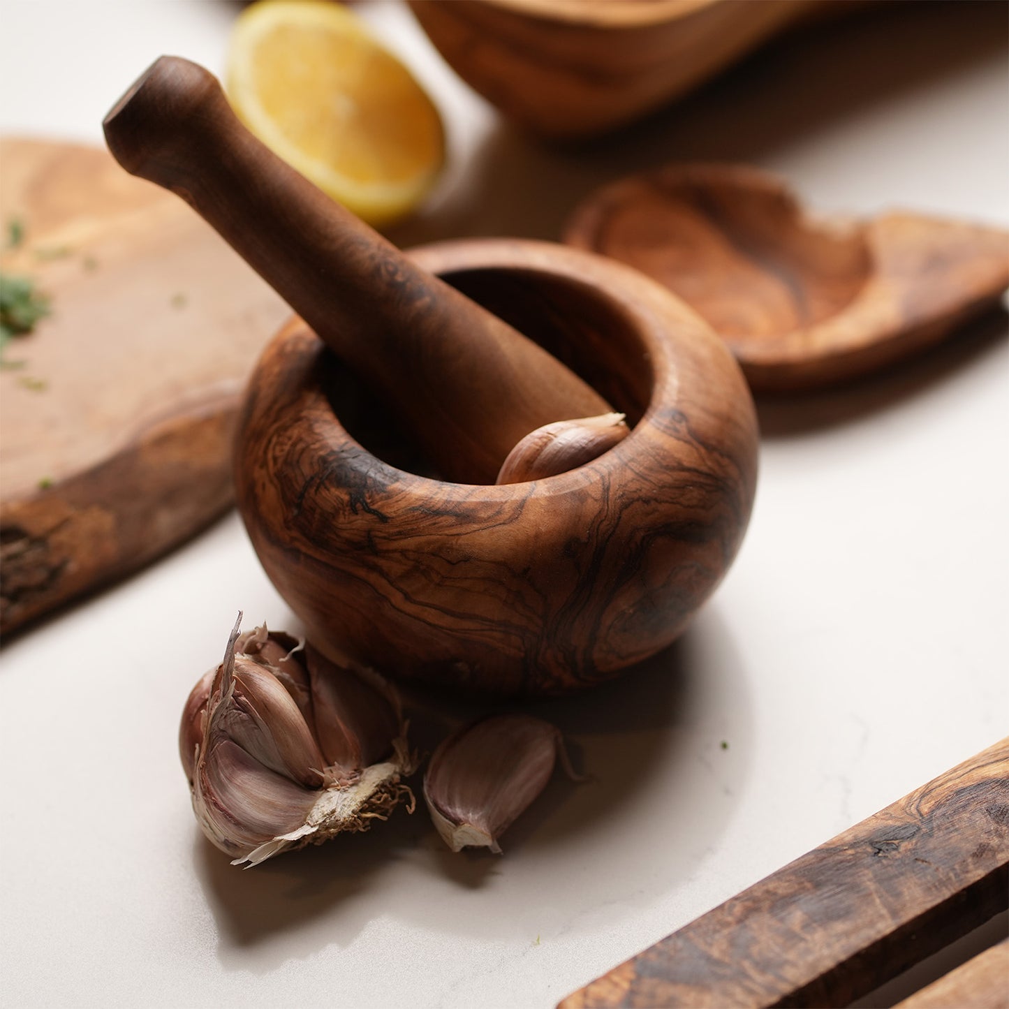 Unique Spice Herbs Crusher Mortar with Pestle