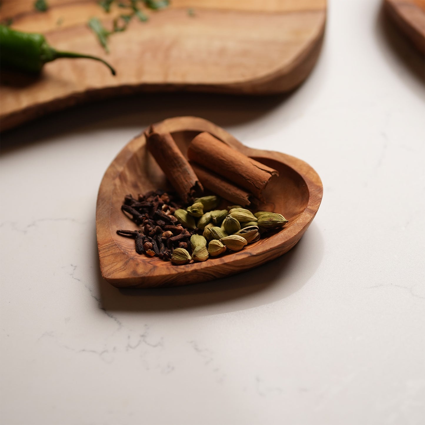 Natural Heart Serving Plate
